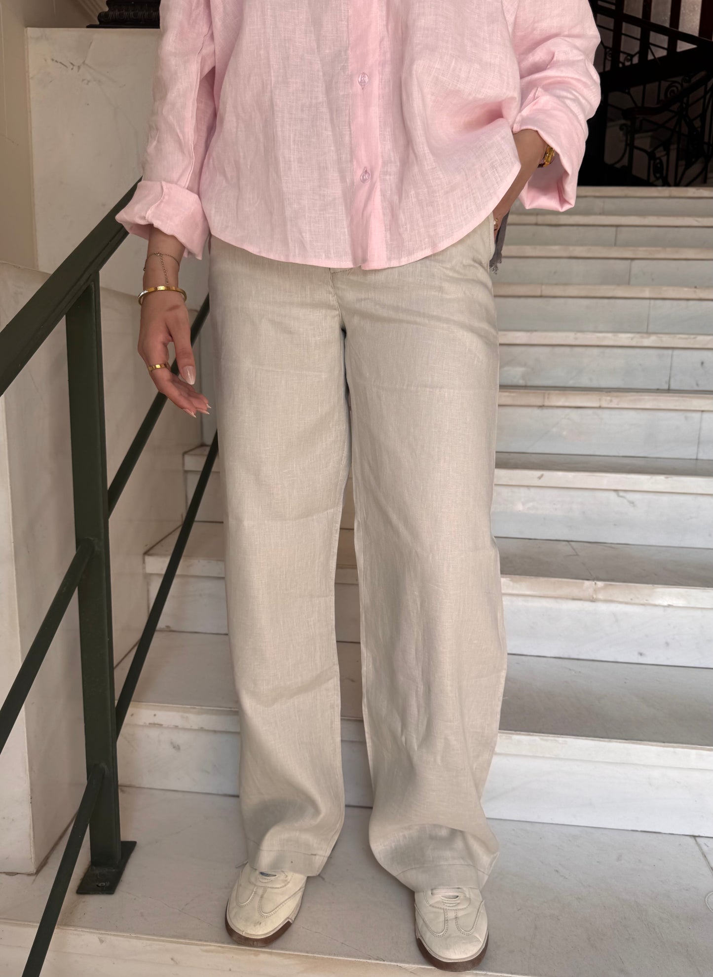 Pure linen pants