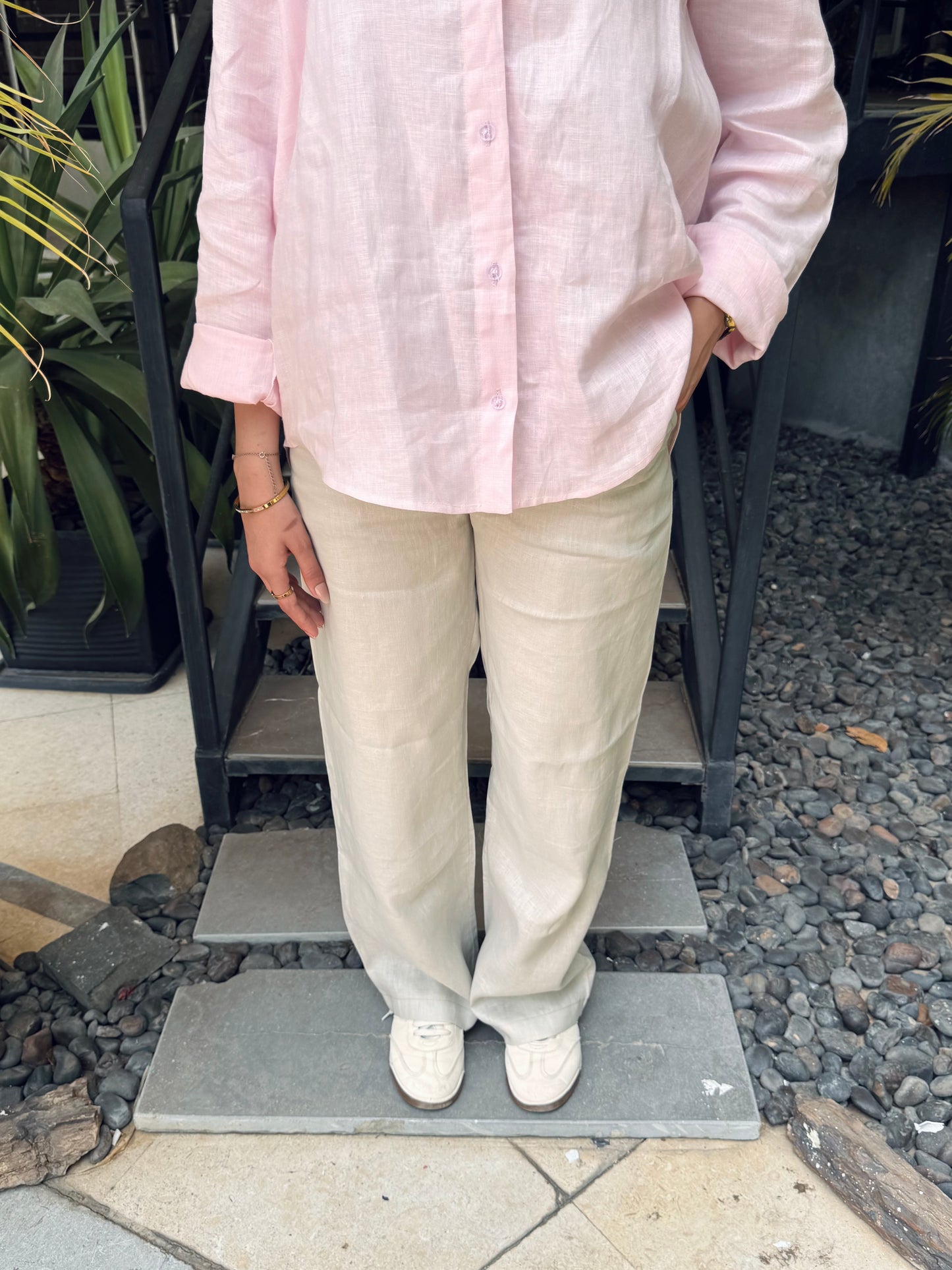 Pure linen pants