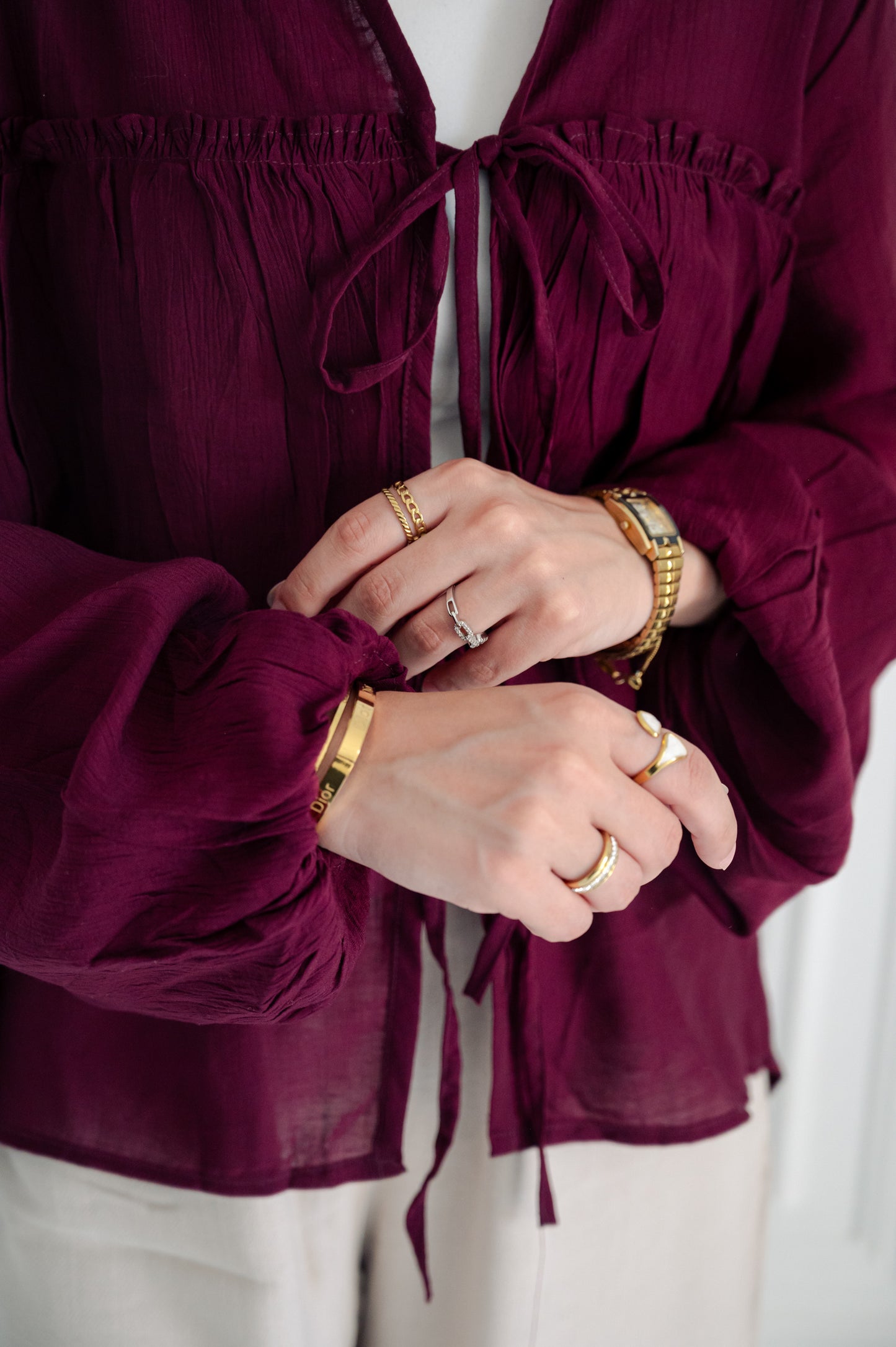 Lina blouse in Burgundy
