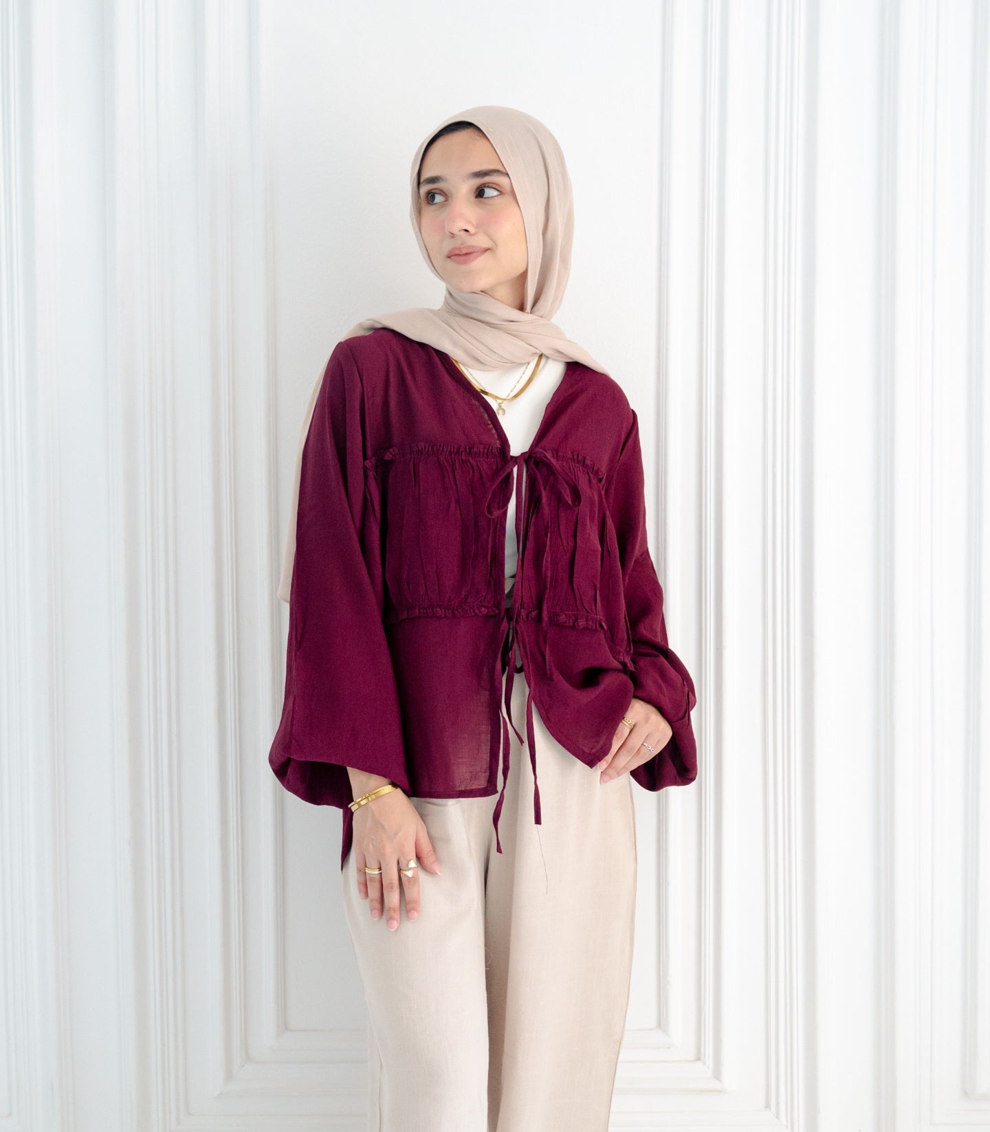 Lina blouse in Burgundy