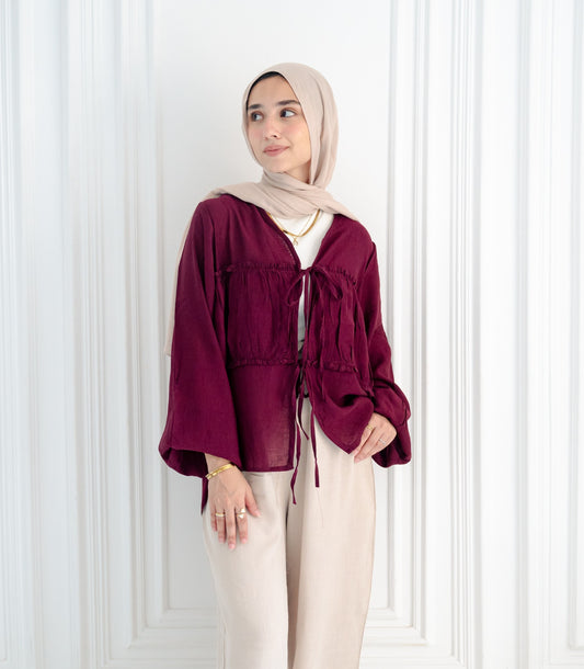 Lina blouse in Burgundy