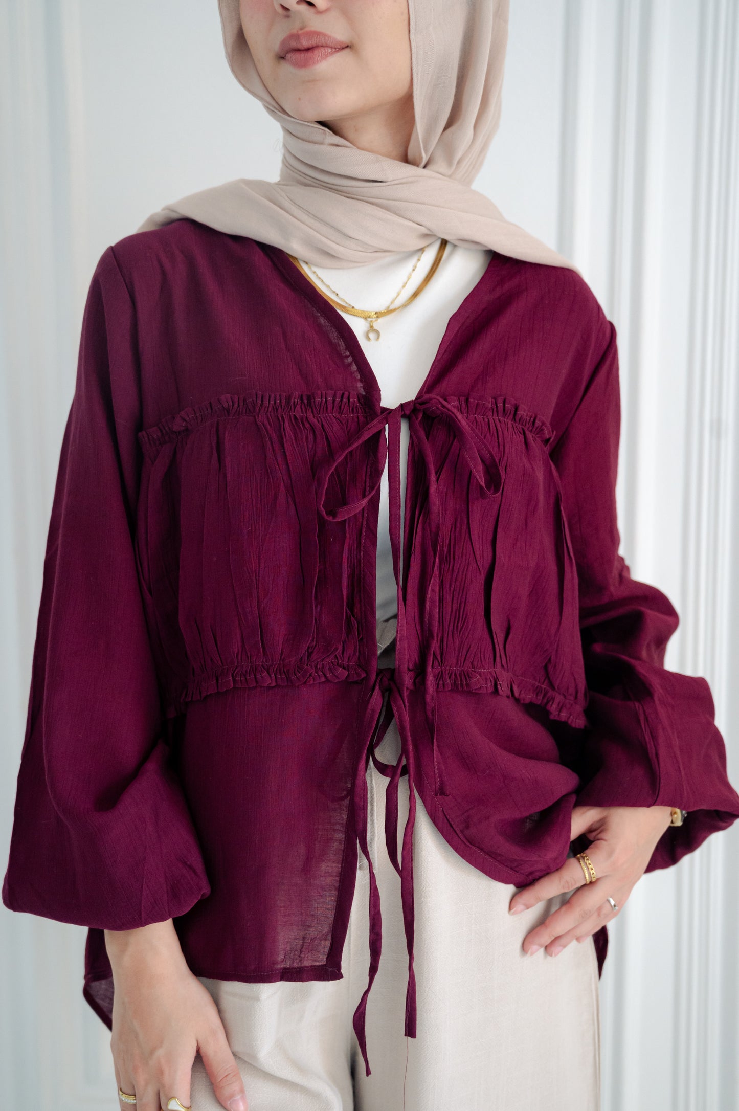Lina blouse in Burgundy